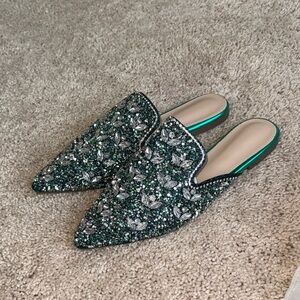 Custom embellished loafers